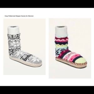 NWT 2 Pair Old Navy Cozy Slipper Socks